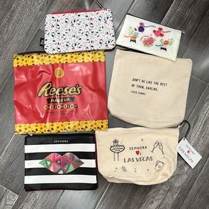 Misc set of 6 travel toiletry bags